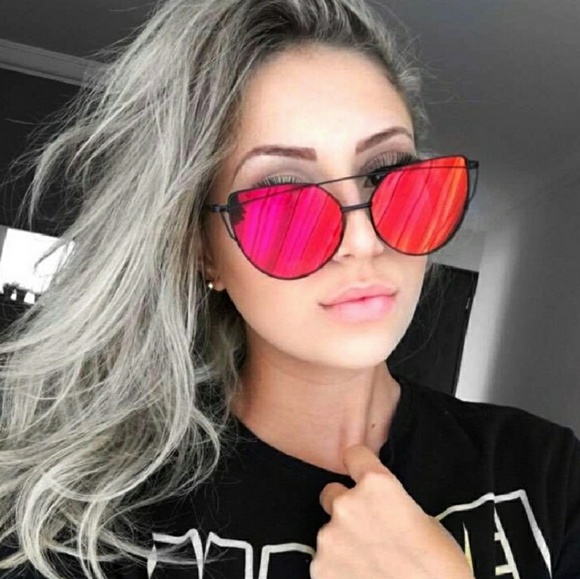 red mirror sunglasses
